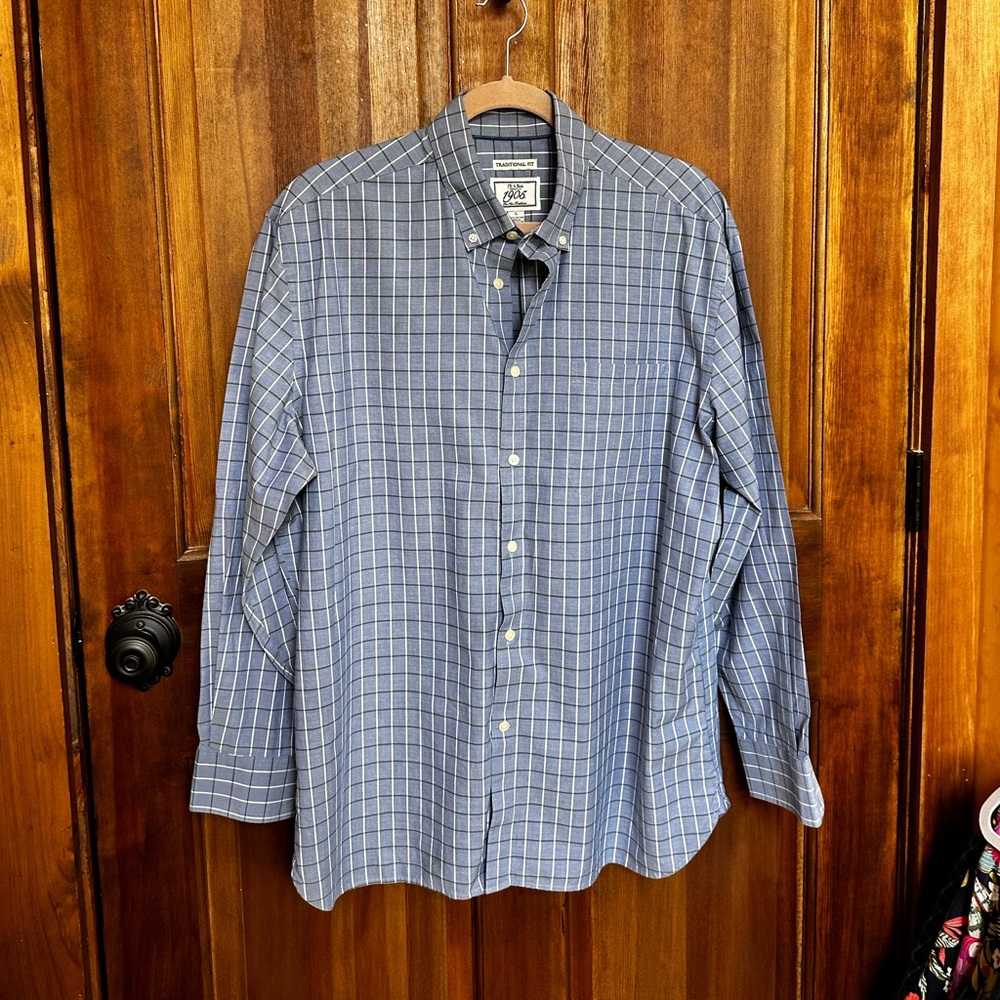 Jos. A. Bank 1905 Blue‎ Checkered Men's Shirt -L